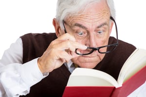 old man reading